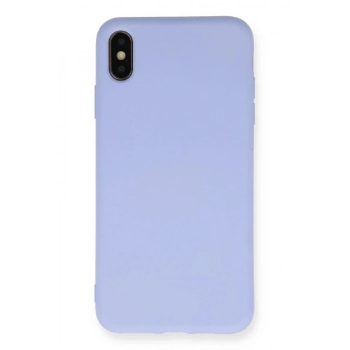 Mey İthalat®  iPhone XS Max Kılıf Nano içi Kadife Silikon - Lila