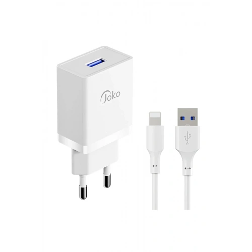 Mey İthalat®  JK77 12W + PX17 1M 2.4A Usb to Lightning Kablolu PD Şarj Cihazı