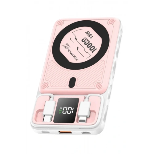 Mey İthalat®  M25W 10.000 mAh 20W PD Magsafe Powerbank - Pembe