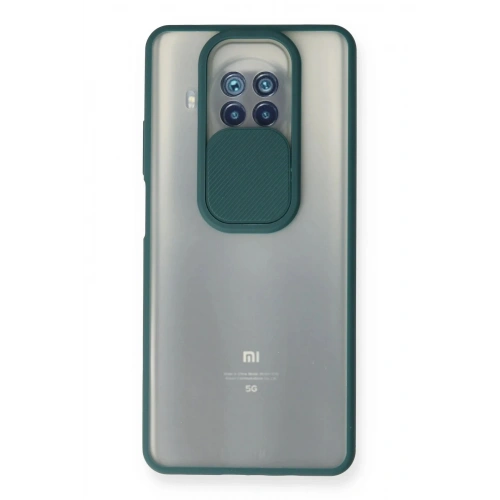 Mey İthalat®   Mi 10T Lite Kılıf Palm Buzlu Kamera Sürgülü Silikon - Yeşil