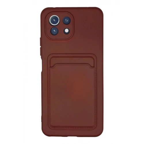 Mey İthalat®   Mi 11 Kılıf Kelvin Kartvizitli Silikon - Bordo