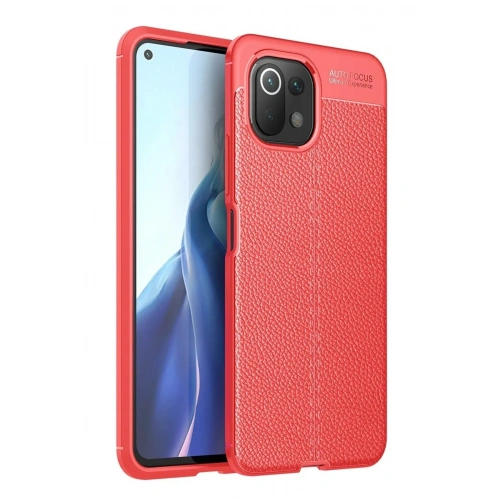 Mey İthalat®   Mİ 11 Lite Kılıf Auto Focus Kapak - Kırmızı