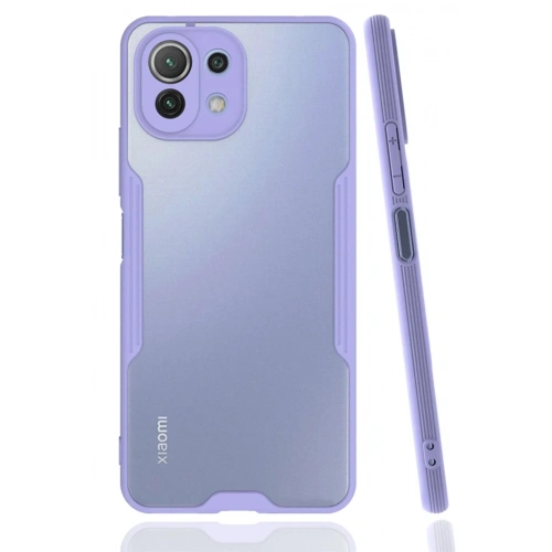Mey İthalat®   Mİ 11 Lite Kılıf Platin Silikon - Lila