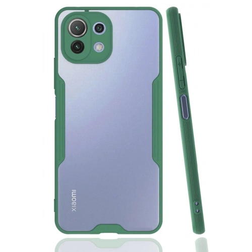 Mey İthalat®   Mİ 11 Lite Kılıf Platin Silikon - Yeşil