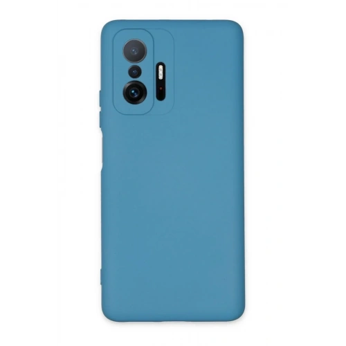 Mey İthalat®   Mi 11T Pro Kılıf Nano içi Kadife Silikon - Mavi