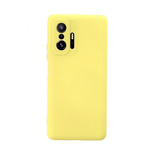 Mey İthalat®   Mi 11T Pro Kılıf Nano içi Kadife Silikon - Sarı