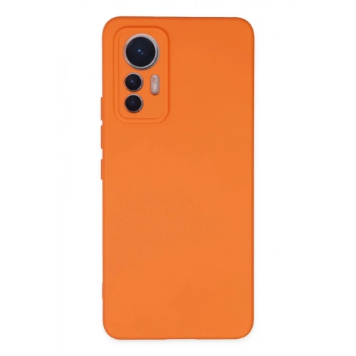 Mey İthalat®   Mi 12 Lite Kılıf Nano içi Kadife Silikon - Turuncu