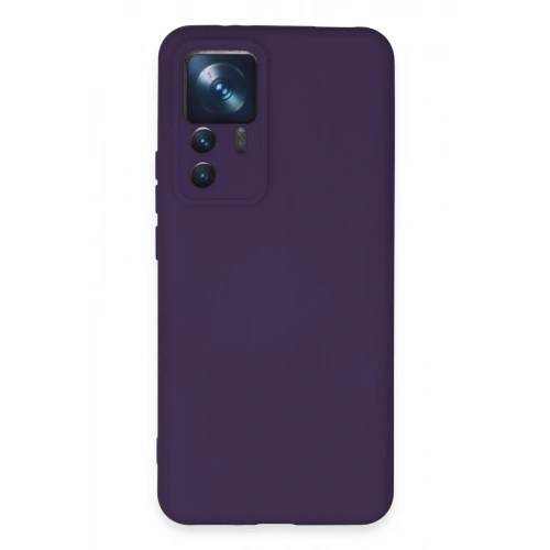 Mey İthalat®   Mi 12T Pro Kılıf Nano içi Kadife Silikon - Mor