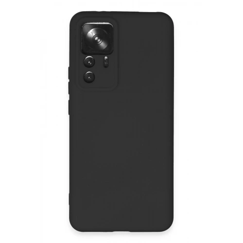 Mey İthalat®   Mi 12T Pro Kılıf Nano içi Kadife Silikon - Siyah