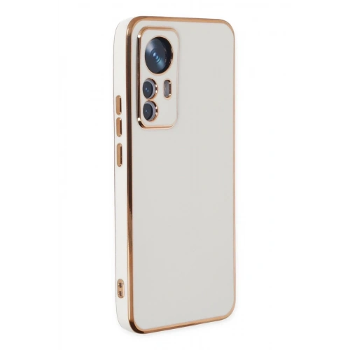 Mey İthalat®   Mi 12T Pro Kılıf Volet Silikon - Beyaz