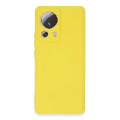 Mey İthalat®   Mi 13 Lite Kılıf Nano içi Kadife Silikon - Sarı