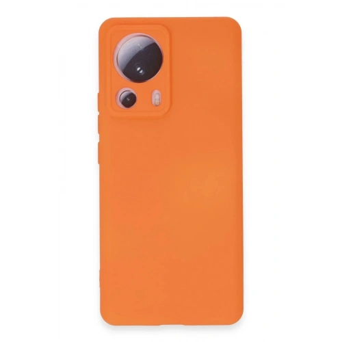 Mey İthalat®   Mi 13 Lite Kılıf Nano içi Kadife Silikon - Turuncu