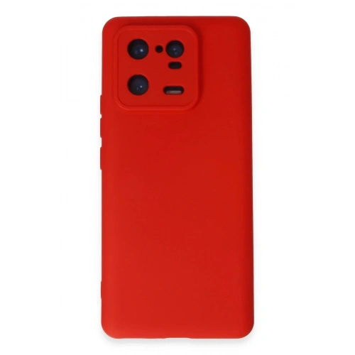 Mey İthalat®   Mi 13 Pro Kılıf Nano içi Kadife Silikon - Kırmızı