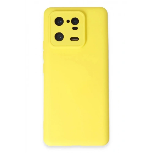 Mey İthalat®   Mi 13 Pro Kılıf Nano içi Kadife Silikon - Sarı