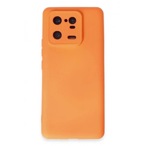 Mey İthalat®   Mi 13 Pro Kılıf Nano içi Kadife Silikon - Turuncu