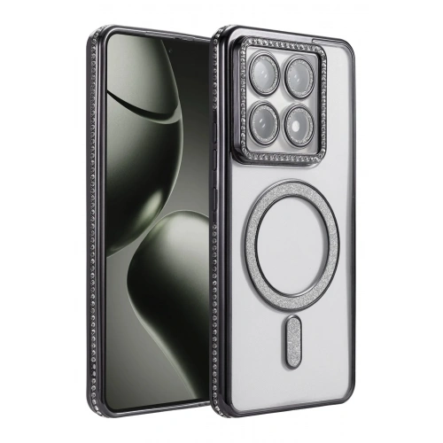 Mey İthalat®   Mi 14T Pro Joke Simli Magneticsafe Kılıf - Siyah