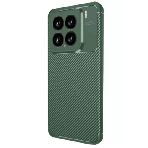 Mey İthalat®   Mi 15 Kılıf Auto Focus Karbon Kapak - Koyu Yeşil