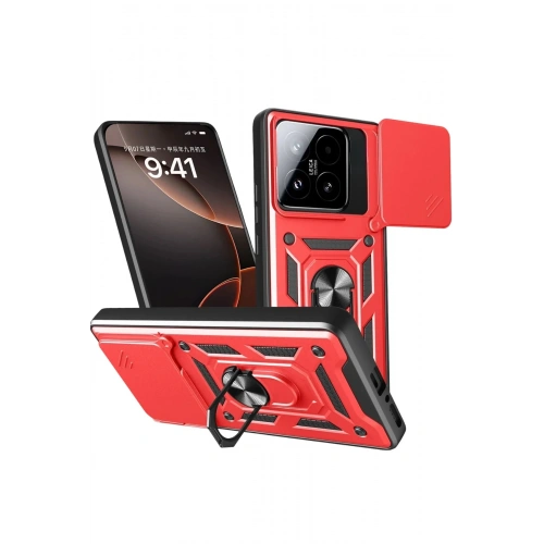 Mey İthalat®   Mi 15T Pars Lens Yüzüklü Silikon - Kırmızı