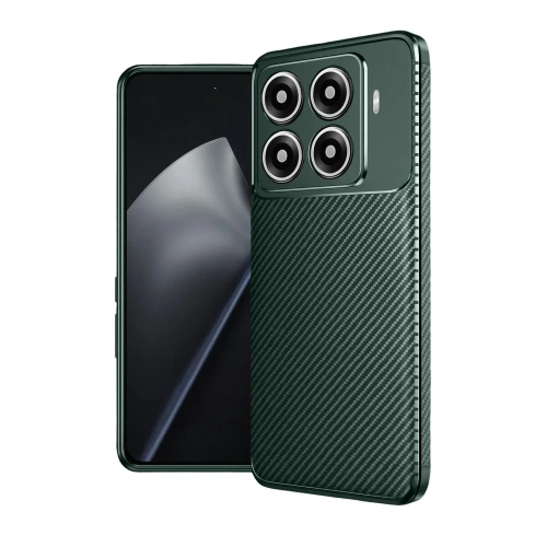 Mey İthalat®   Mi 15T Pro Auto Focus Karbon Kapak - Koyu Yeşil