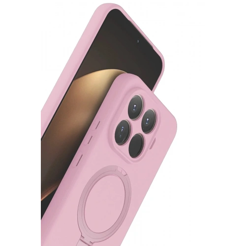 Mey İthalat®   Mi 15T Pro Regal Magsafe Standlı Kapak - Açık Pembe