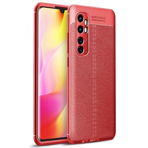 Mey İthalat®   Mi Note 10 Lite Kılıf Auto Focus Kapak - Kırmızı