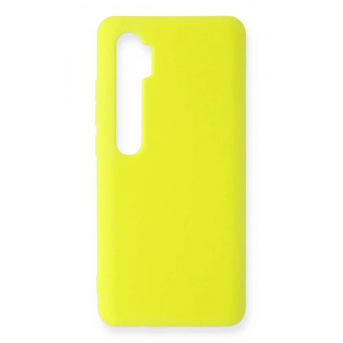 Mey İthalat®   Mi Note 10 Lite Kılıf Nano içi Kadife Silikon - Sarı
