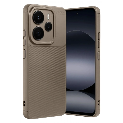 Mey İthalat®   Note 14 5G Auto Focus Karbon Kapak - Kahverengi