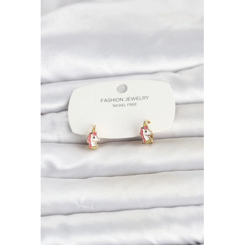 Mey İthalat® Pirinç Gold Renk Çocuk Küpe