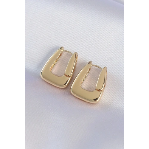 Mey İthalat® Pirinç Gold Renk Kalın Küpe