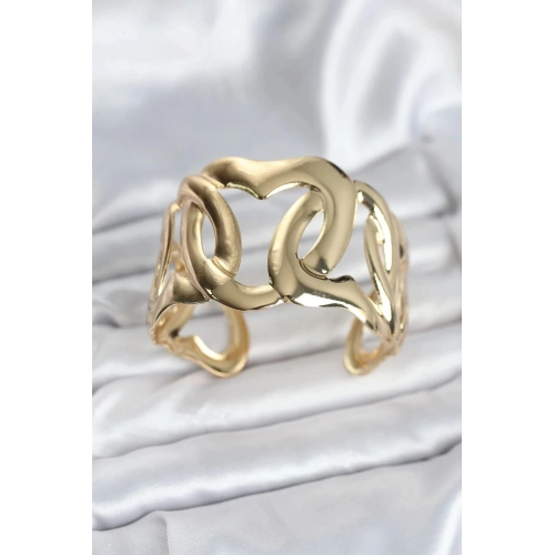 Mey İthalat® Pirinç Gold Renk Vintage Kadın Bileklik