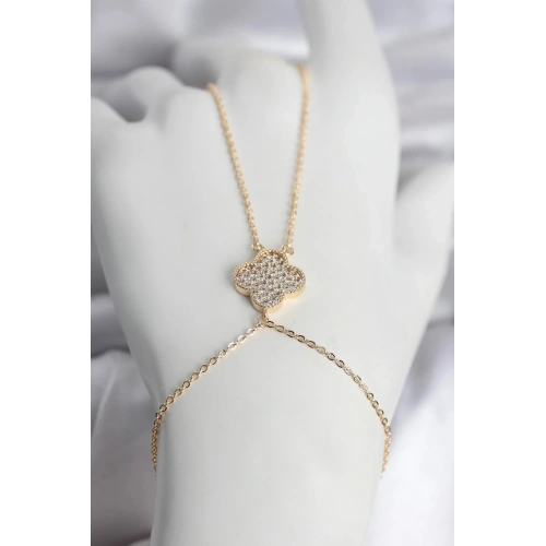 Mey İthalat® Pirinç Gold Renk Yonca Model Kadın Şahmeran