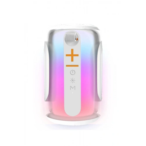 Mey İthalat®  Pluse 8 RGB Kablosuz Hoparlör - Beyaz