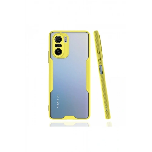 Mey İthalat®   Poco F3 Kılıf Platin Silikon - Sarı