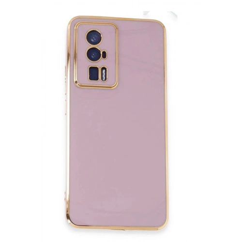 Mey İthalat®   Poco F5 Pro Kılıf Volet Silikon - Mor