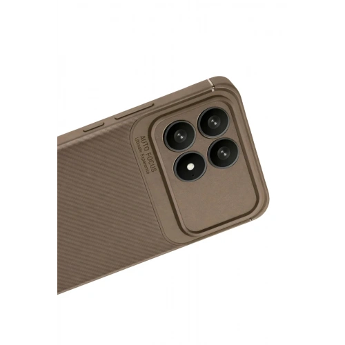 Mey İthalat®   Poco F8 Pro Auto Focus Karbon Kapak - Kahverengi