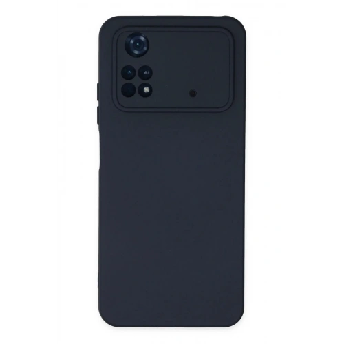 Mey İthalat®   Poco M4 Pro 4G Kılıf Nano içi Kadife Silikon - Lacivert