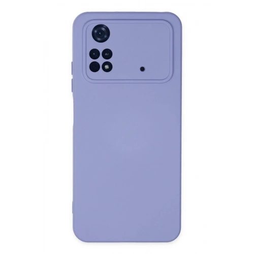 Mey İthalat®   Poco M4 Pro 4G Kılıf Nano içi Kadife Silikon - Lila