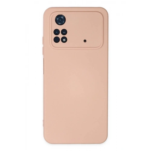 Mey İthalat®   Poco M4 Pro 4G Kılıf Nano içi Kadife Silikon - Pudra