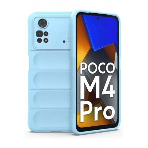 Mey İthalat®   Poco M4 Pro 4G Kılıf Optimum Silikon - Sky Blue