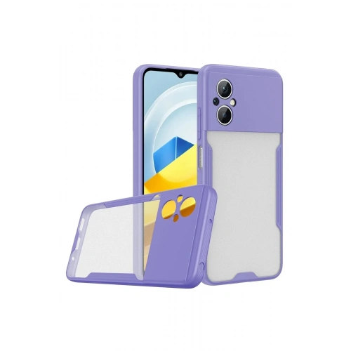 Mey İthalat®   Poco M5 Kılıf Platin Silikon - Lila