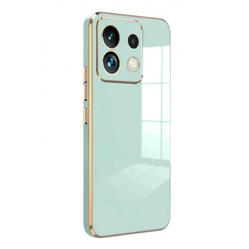 Mey İthalat®   Poco M6 Pro 4G Kılıf Volet Silikon - Açık Yeşil