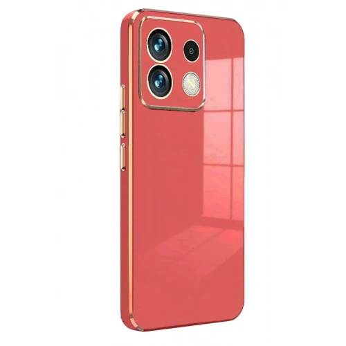 Mey İthalat®   Poco M6 Pro 4G Kılıf Volet Silikon - Kırmızı