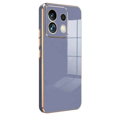 Mey İthalat®   Poco M6 Pro 4G Kılıf Volet Silikon - Mavi