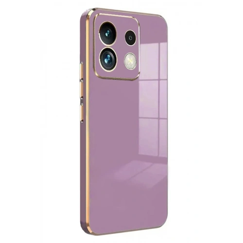 Mey İthalat®   Poco M6 Pro 4G Kılıf Volet Silikon - Mor