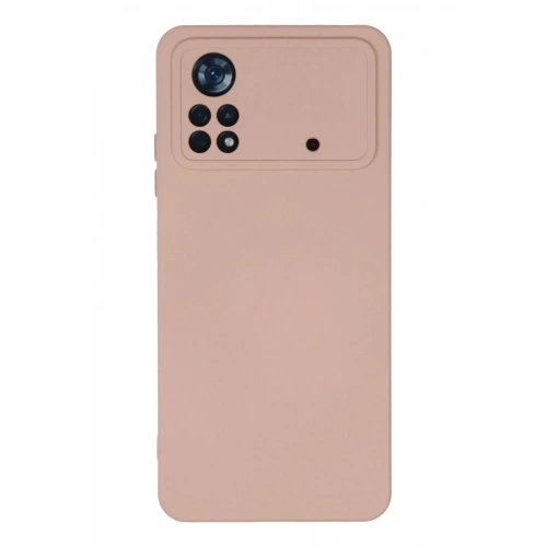 Mey İthalat®   Poco X4 Pro 5G Kılıf Nano içi Kadife Silikon - Pudra