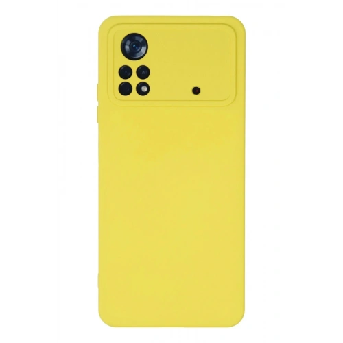 Mey İthalat®   Poco X4 Pro 5G Kılıf Nano içi Kadife Silikon - Sarı