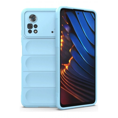Mey İthalat®   Poco X4 Pro 5G Kılıf Optimum Silikon - Sky Blue