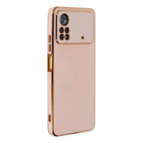 Mey İthalat®   Poco X4 Pro 5G Kılıf Volet Silikon - Pembe