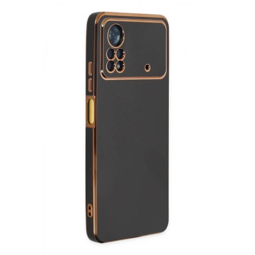 Mey İthalat®   Poco X4 Pro 5G Kılıf Volet Silikon - Siyah