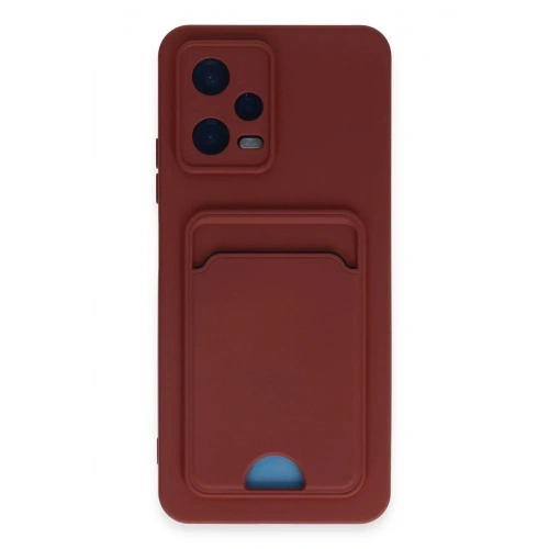 Mey İthalat®   Poco X5 5G Kılıf Kelvin Kartvizitli Silikon - Bordo